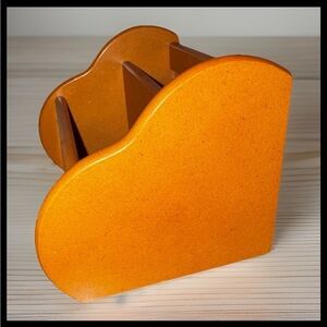 Vintage Wooden Rotating Mail Organizer | Desk Letter Sorter with Lazy Susan Base